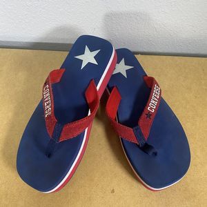 Converse Womens Platform Flip Flop Red White Blue Thong Sandals Y2K Rare Size 7